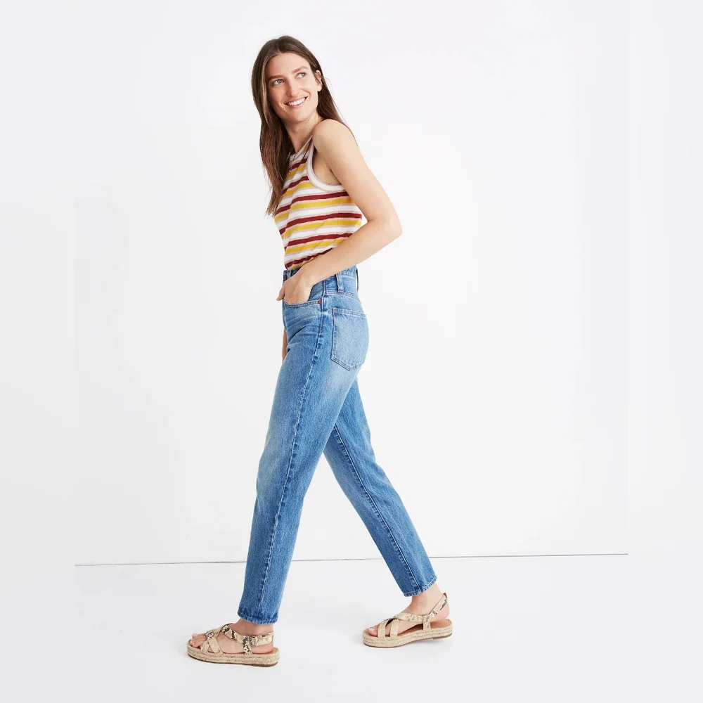 Madewell The Highest-Rise Momjean in Glencoe Wash Size 25 - Picture 3 of 14